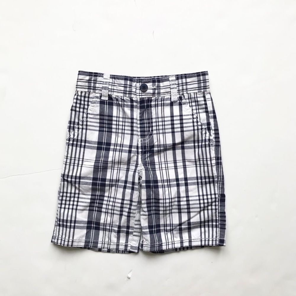 Gymboree navy/white plaid shorts EUC 2T